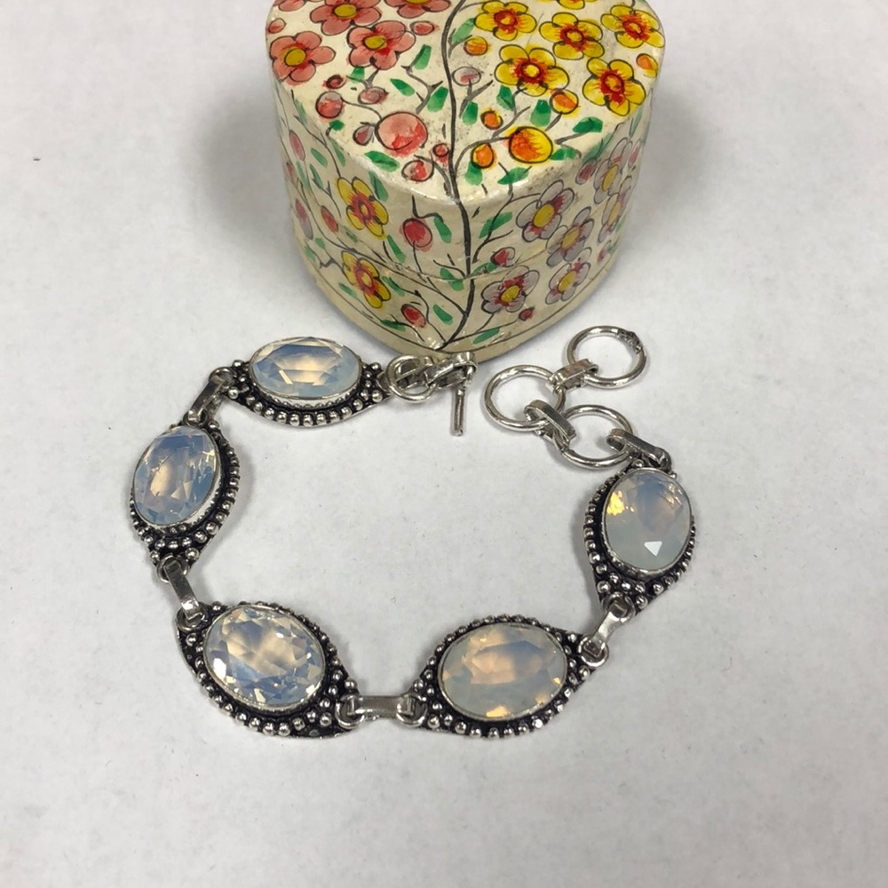 Opal Silver Bracelet